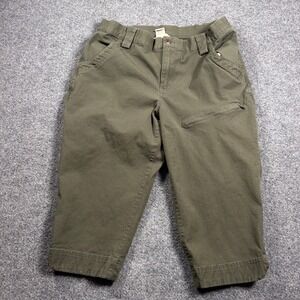 Duluth Rootstock Gardening Petal Pushers Capri Pants Womens 10 Olive Green
